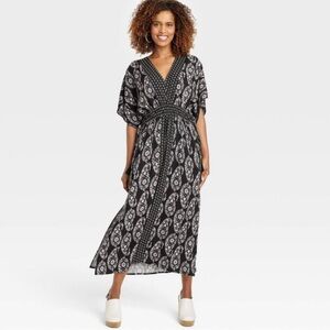 Knox Rose Flutter Sleeve Kaftan Dress
